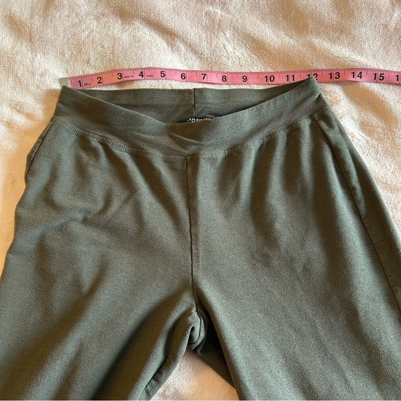 Eileen Fisher taupe textured stretch crepe pull on ankle pants size PP (SP) - Picture 8 of 9
